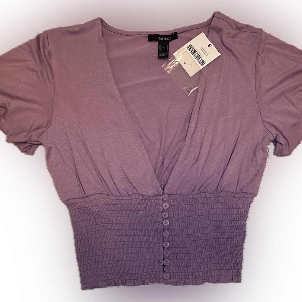 Cropped purple top